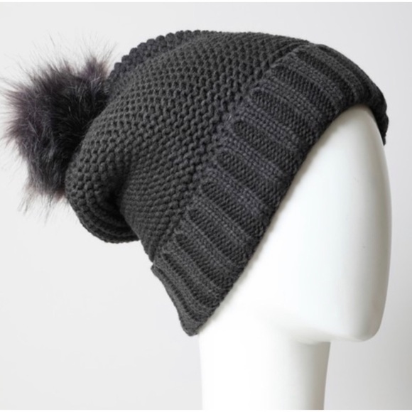 1 LEFT! Women's Soft Faux Sherpa Lined Pom Beanie Winter Warm Cozy Hat - Picture 3 of 3